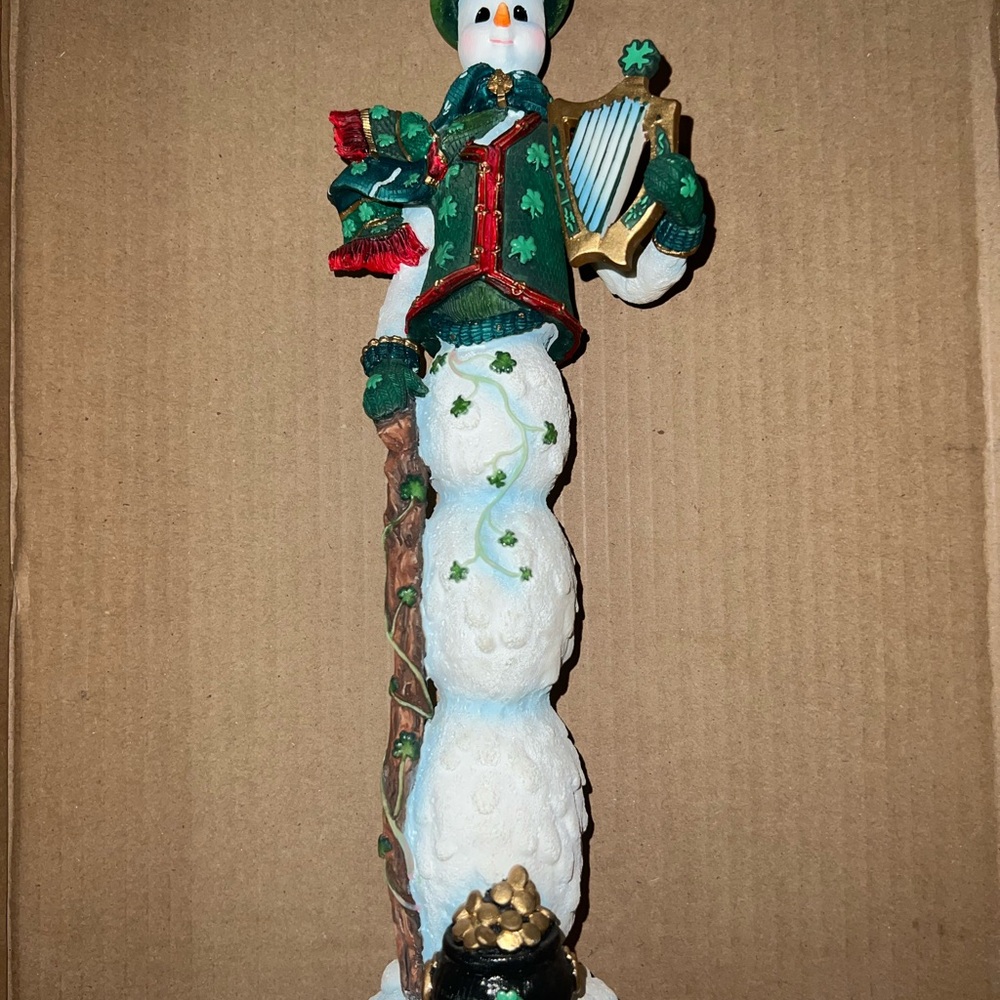 Lenox Shamrock Snowman, part of the Pencil Snowman Collection